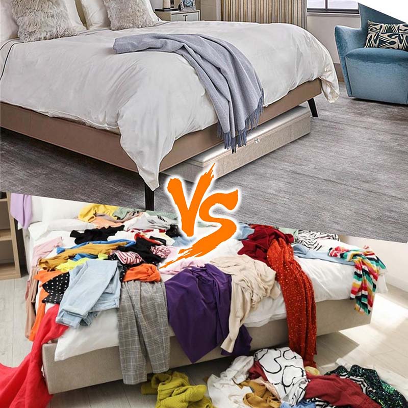 Sammenleggbare poser under sengen vaskbare klær sko oppbevaringsboks stor kapasitet quilt teppe skuff organizer glidelås organizer