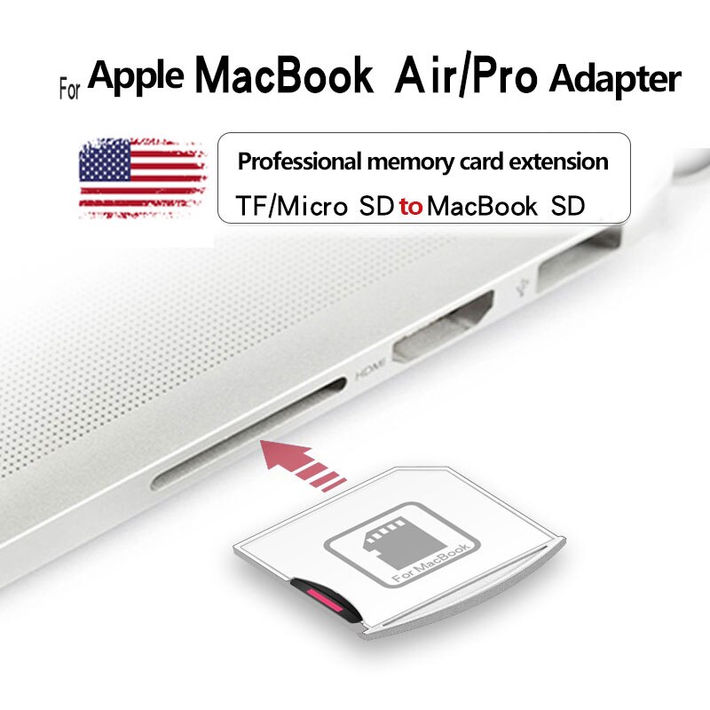 Ingelon microSD to SD Adapter Ninja Stealth Drive for Macbook Air 13"and MacBook Pro 15" Retina Nifty MiniDrive adaptor