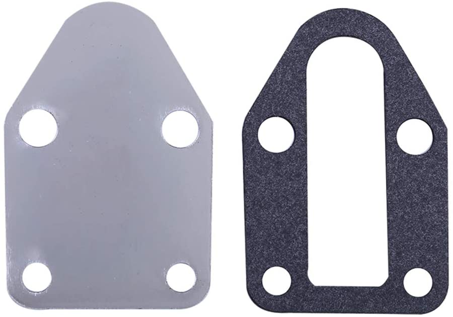 Chrome Fuel Pump Mounting Plate W/Gasket For Chevy 283 327 350 383 400