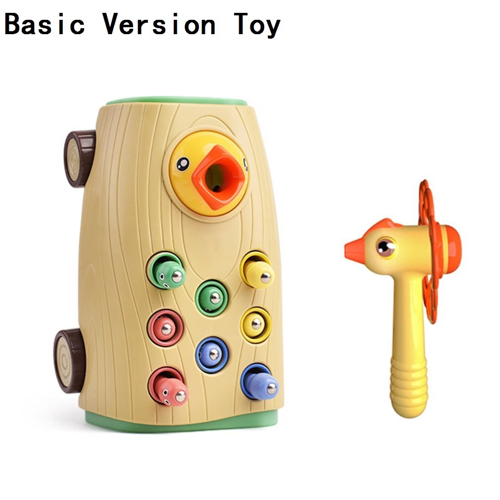 1 Set Woodpecker Bird Eating Worm Insects Toys Wooden Durable Magnetic Bird Eating Worm Toys for Children Christmas Kids: A