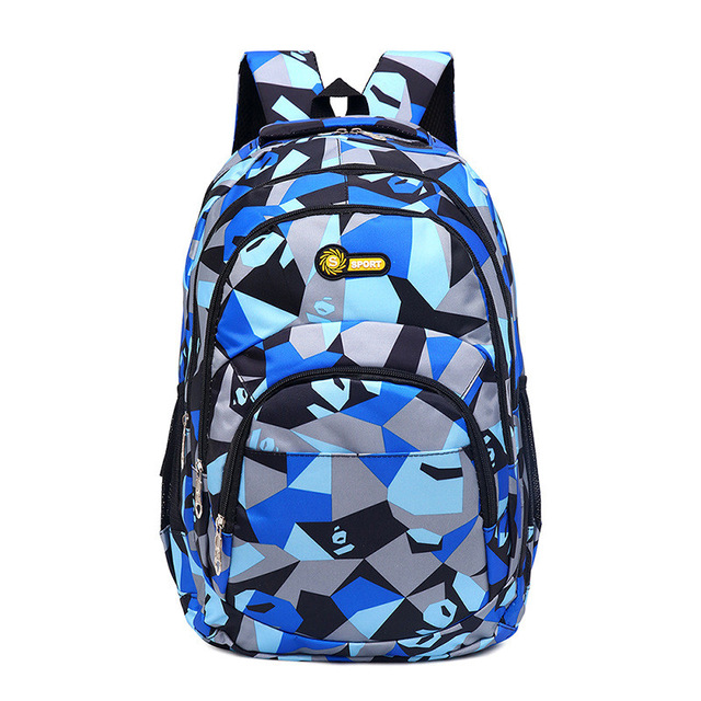 Vandtætte skole rygsække til piger drenge primære børn skoletasker nylon skoletasker til børn mochila escolar: Himmelblå
