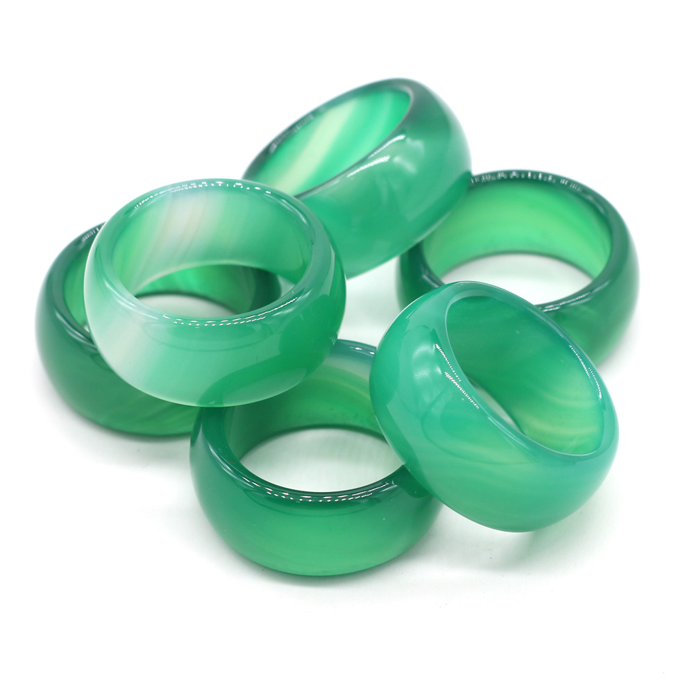 Natursten ringe smykker en mangfoldighed af sten to slags modeller unisex cirkel natursten finger ringe charms