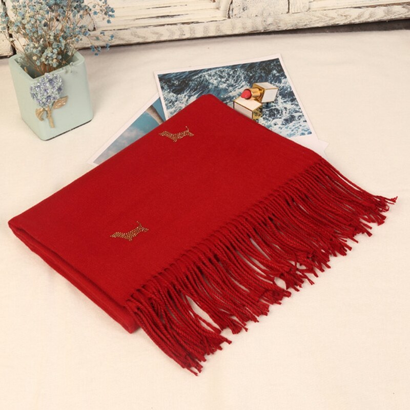 Winter Warm -drilling Scarf Women Pashmina Shawl Cashmere Solid Scarves Blanket Shawls scarf female stole: style 19
