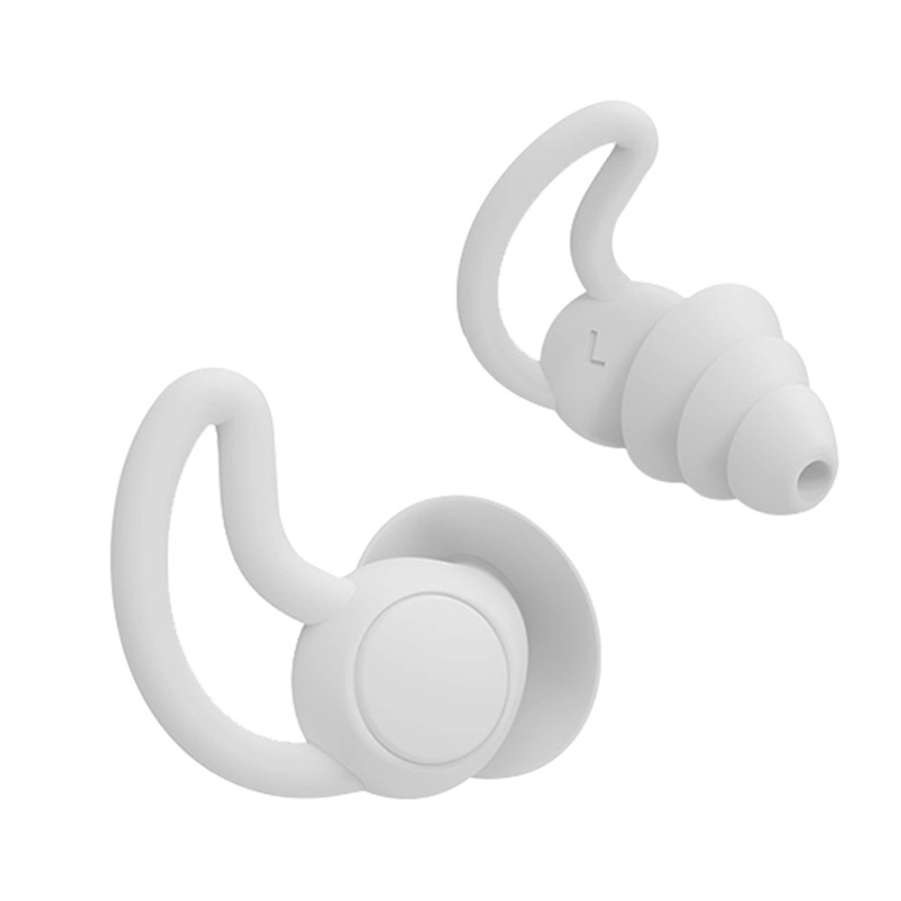 Silicone Sleeping Ear Plugs Sound Insulation Ear Protection Earplugs Anti-Noise Plugs for Travel Silicone Soft Noise Reduction: WHITE