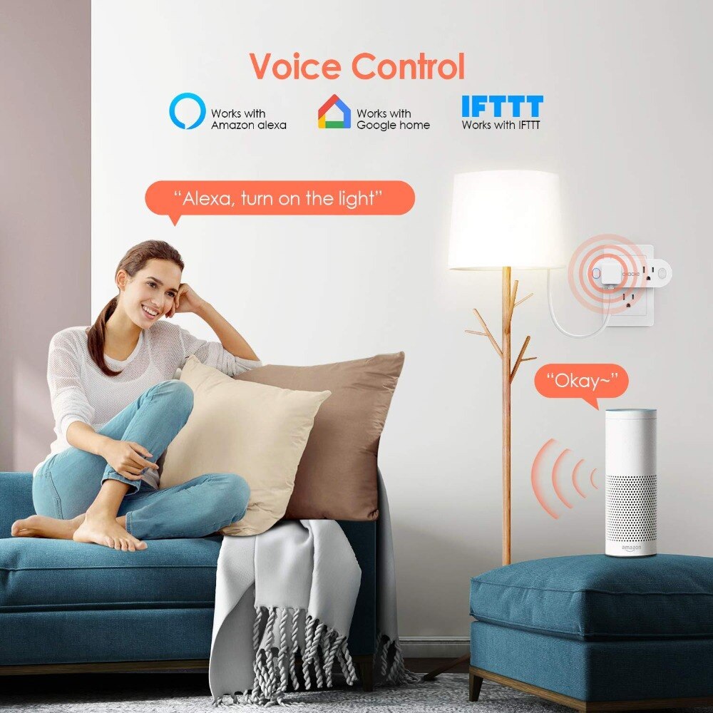 Lonsonho tuya smartplugg wifi-kontakt type b oss støpsel 16a strømmonitor fungerer med alexa google hjem mini