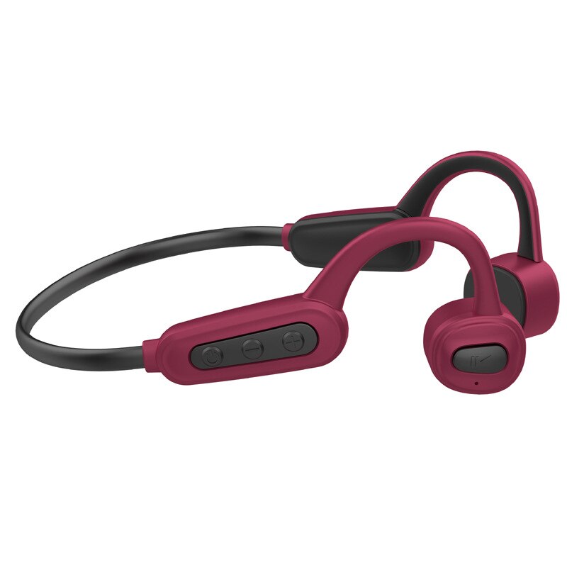 K8 Bone Conduction Wireless Bluetooth Headset, IPX8 Waterproof Swimming Headset, Sports Headset, 16GB Memory MP3 Player: K8-red