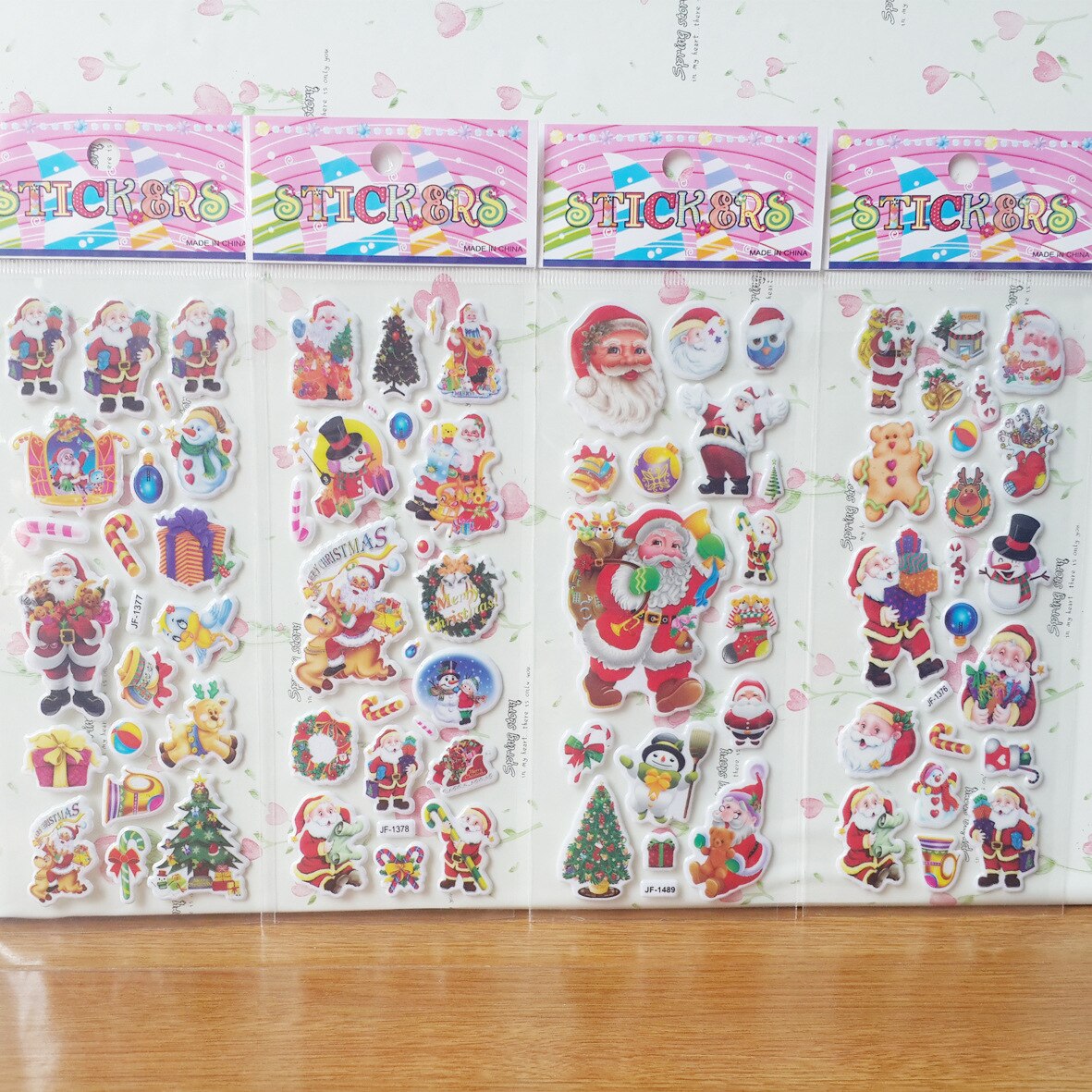 Scrapbooking Bubble Puffy Stickers Merry Christmas Santa Claus Stickers Reward Kids Toys For Children Factory Direct Sales GYH