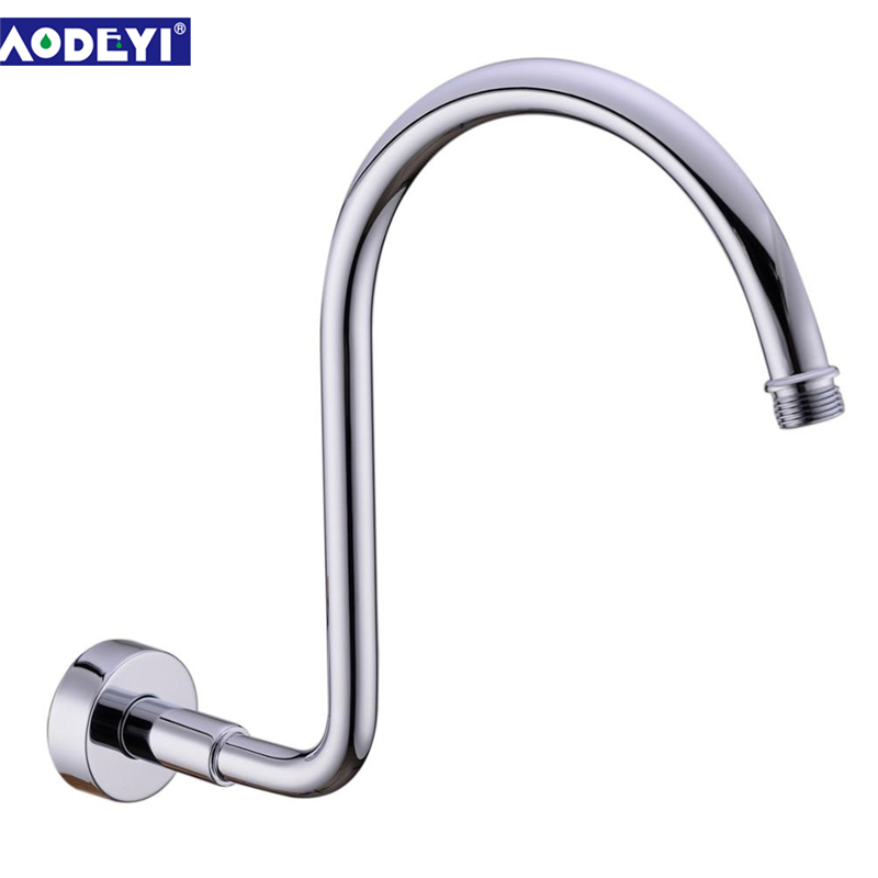 Alargador de Brazo de ducha cromado de latón, tubo fijo montado en techo de pared, componentes universales de Ducha: 04-001-3
