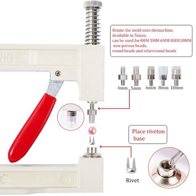 Pearl Setting Machine DIY Handmade Beads Hand Press Tool For Clothes Crafts Fixing Machine Pearl Setting Machine Tools
