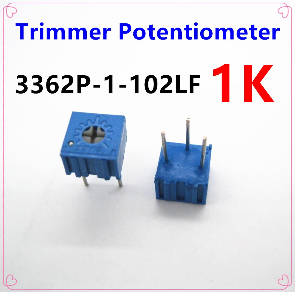 15PCS Trimmer Potentiometer 3362P 1K 102 adjustable Resistors 3362 102 Variable Resistors 1K ohms