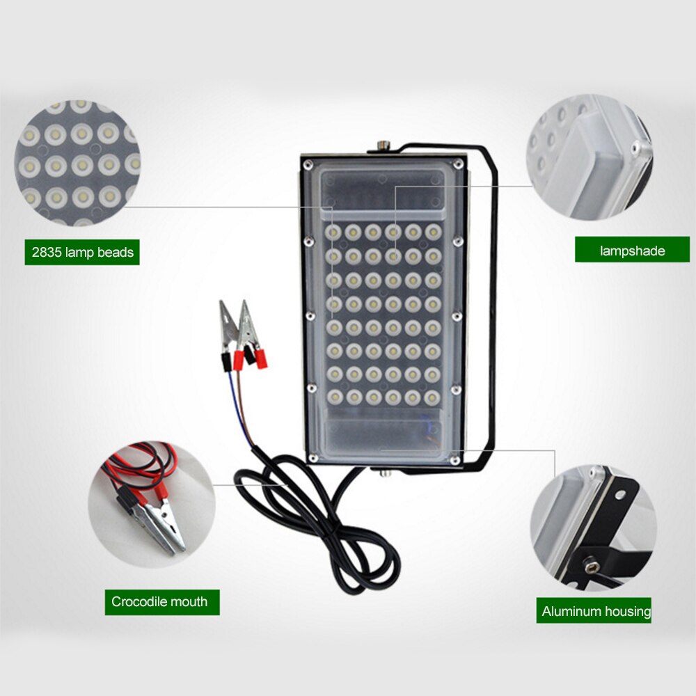 Lámpara LED de tungsteno de yodo de 12V CC 50w lámpara de proyección led impermeable de ingeniería al aire libre focos LED