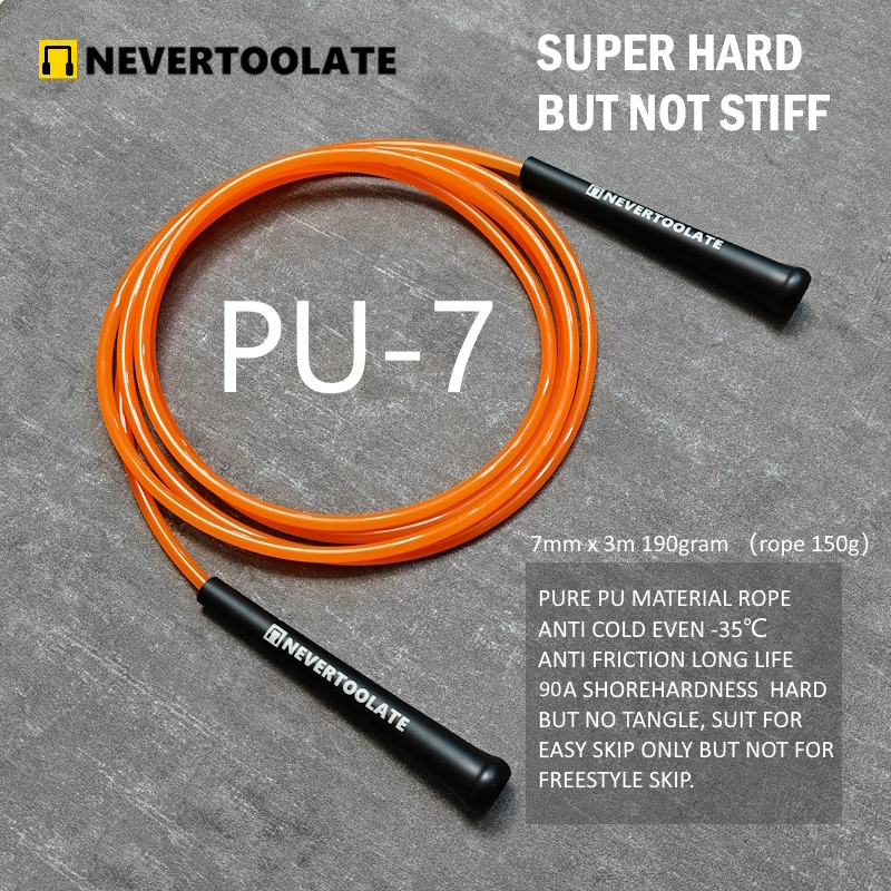 Super long 3.2 meters rope length 7mm PVC 15.5cm long handle 220 gram heavy fitness crossfit crossrope hiit skipping jump rope: Red