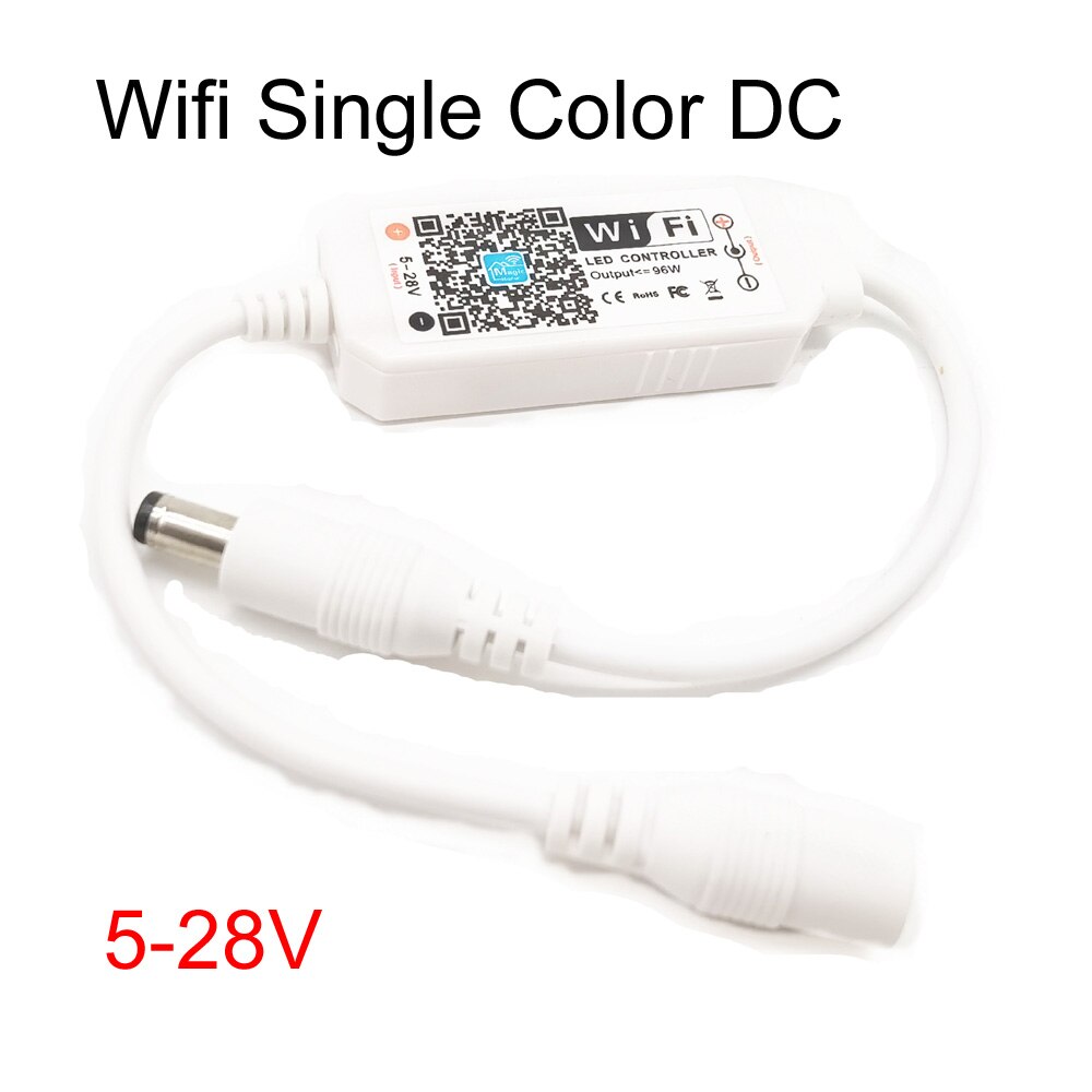 DC5V 12V 24V RGB Led Wifi Controller RGBW RGBWW Bluetooth WiFi LED controller For 5050 2835 WS2811 WS2812B led strip Magic Home: Wifi Single Color