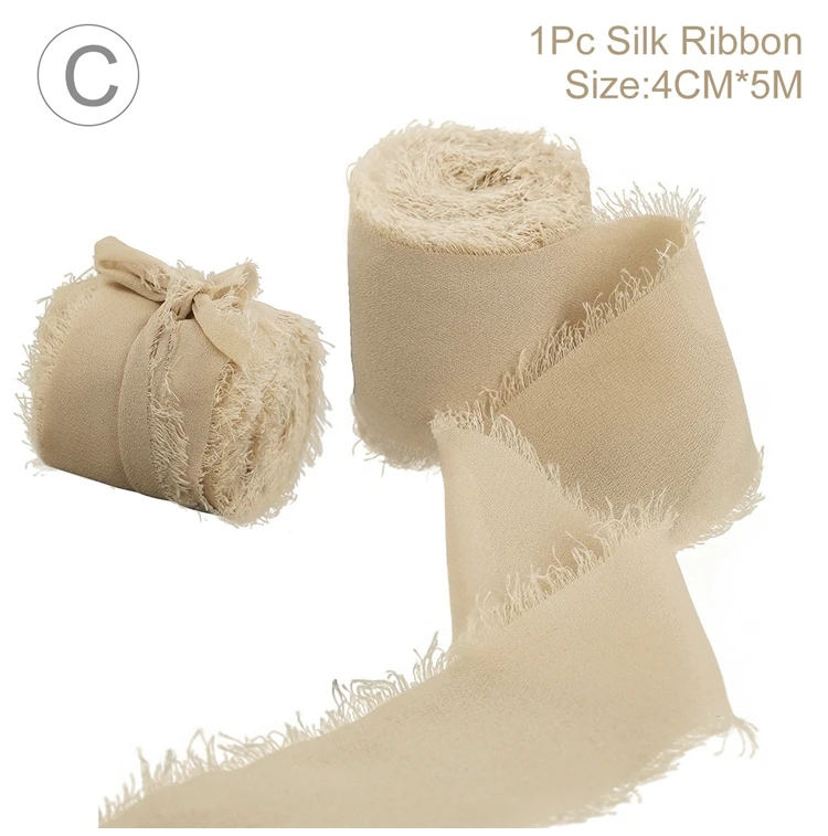 DIY randen chiffon zijdeachtige linten bruiloft uitnodiging boeket stof 4cmx5m kerstversiering cadeauverpakking: Antique Zinc