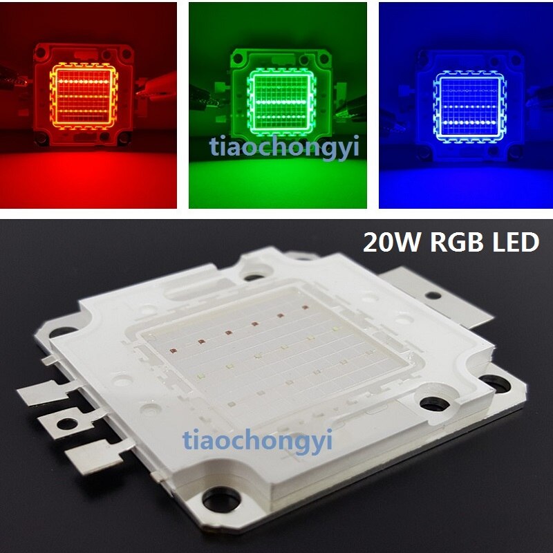 10W 20W 50W 100W RGB Red Green Blue High Power Full Color LED Lamp Spotlight COB LED DIY
