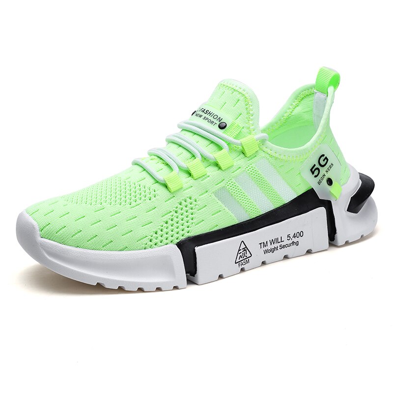 Menn joggesko utendørs lys solf uformelt joggesko til menn våren leiligheter sko zapatillas hombre menn joggesko merke: Lysegrønn / 8