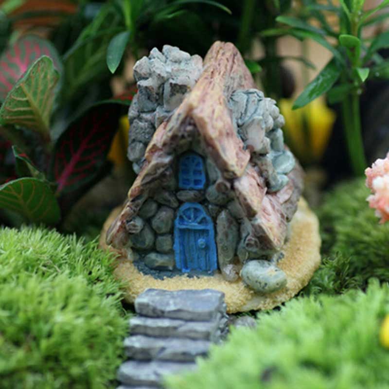 Stenen Huis Fairy Tuin Miniatuur Craft Micro Huisje Landschap Home Decor Voor Diy Hars Ambachten Decoracao Casa Lbshipping