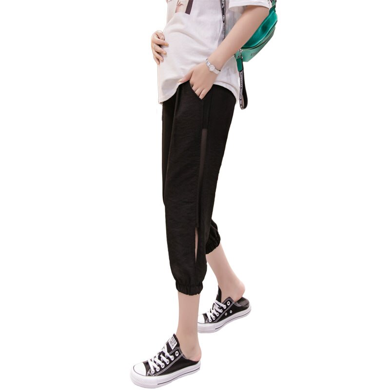 1187# Maternity Pants Summer Adjustable Elastic Waist Belly Support Comfy Pants Maternity Leggings Maternity Trousers