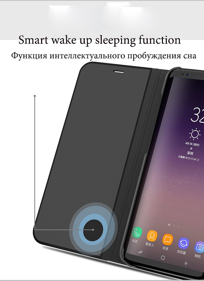 OPPOF5 Spiegel Flip Fall Für OPPO F5 Luxus Clear View PU Leder Abdeckung Für OPPO F5 Fall für OPPO F 5