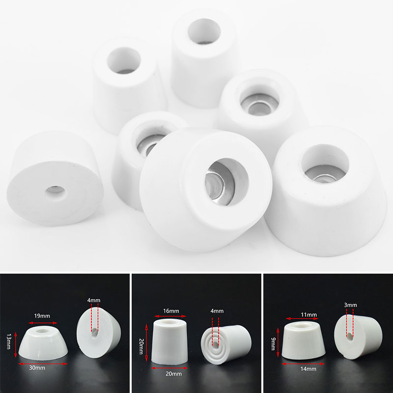 10 stücke Möbel Beine Füße weiß Anti-Rutsch-Pads Schrank Bett Tisch Stühle Gummi Stoßdämpfer Bodenschutz Möbel Zubehör