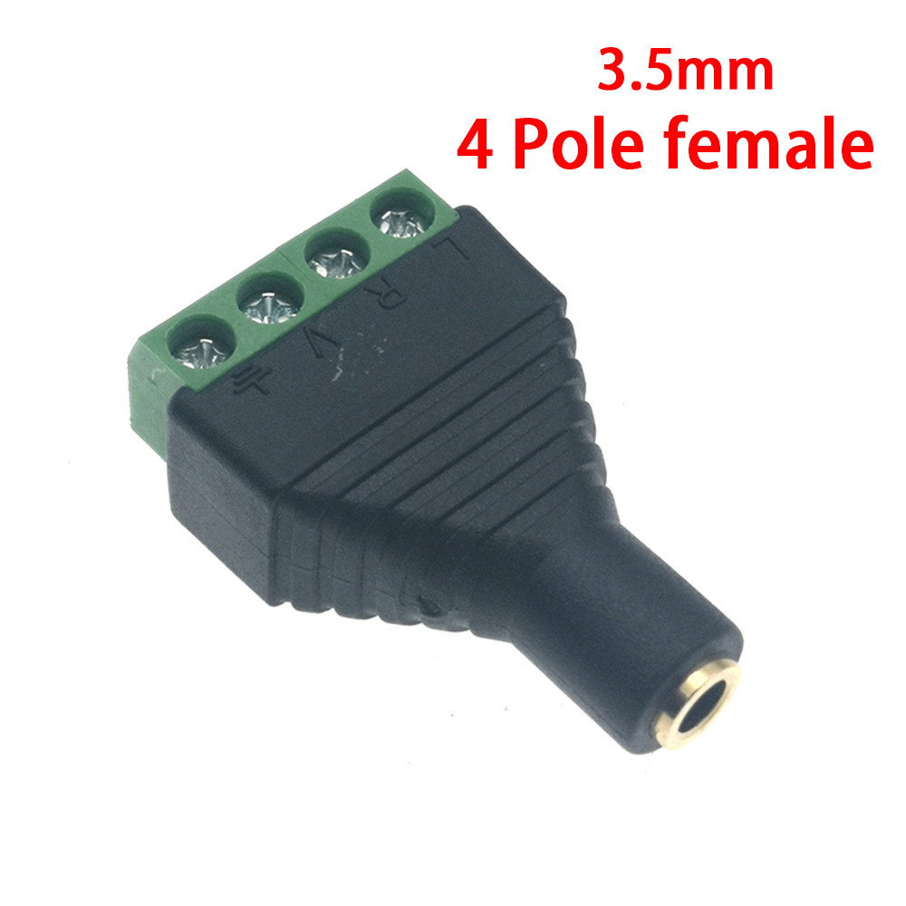 2/5/10 pcs 3.5mm jack headphone plug 3 pole/4 pole stereo Male/Female connector solderless audio head to terminal plug diy: Silver / Under 5Pcs