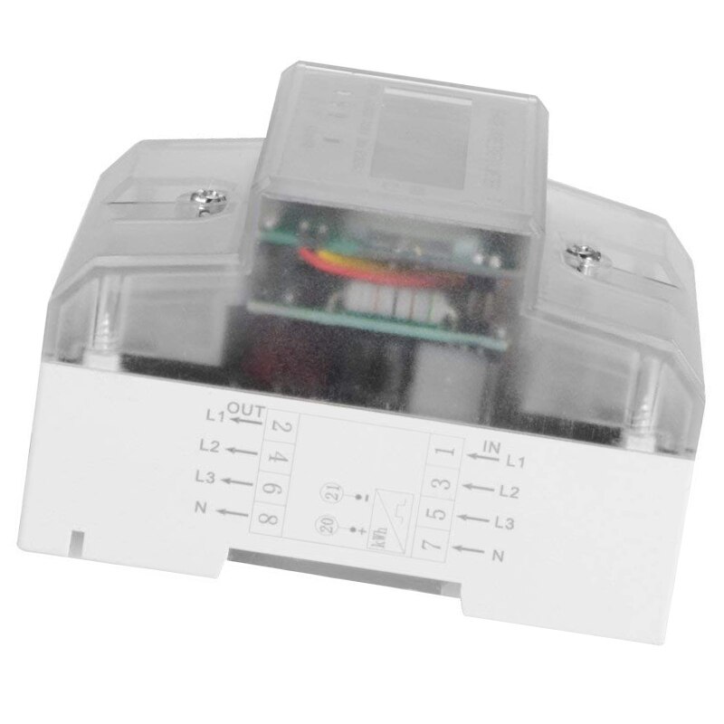 Digital Lcd 50Hz 5(80)A 3X230V/400V Energy Meter 3-Phase 4-Wire Din Rail Electricity Power Accurate