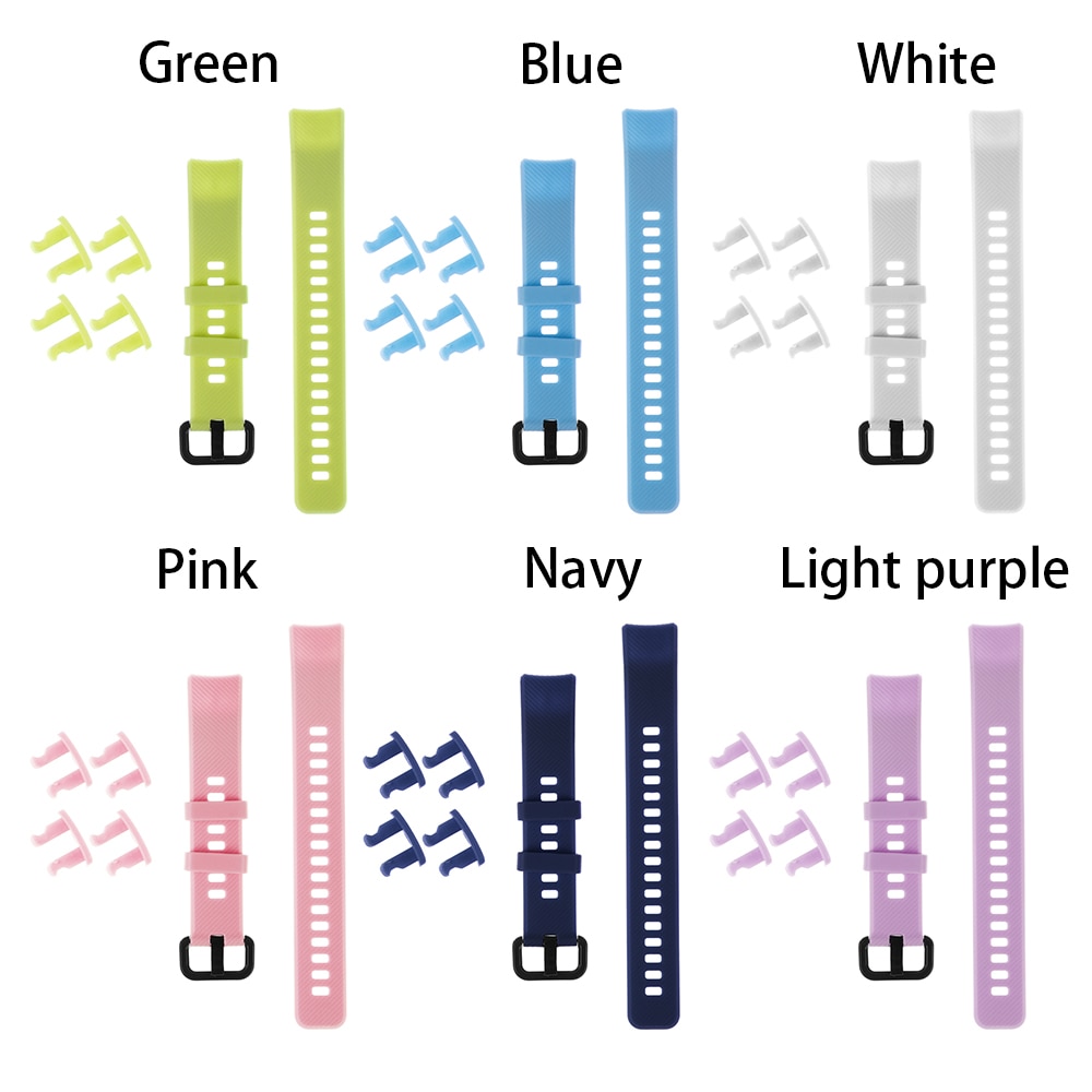 Colorful Silicone Wristbands Watch Band Replacement Strap Smart Watch Bracelet Strap For Honor Band 5 4