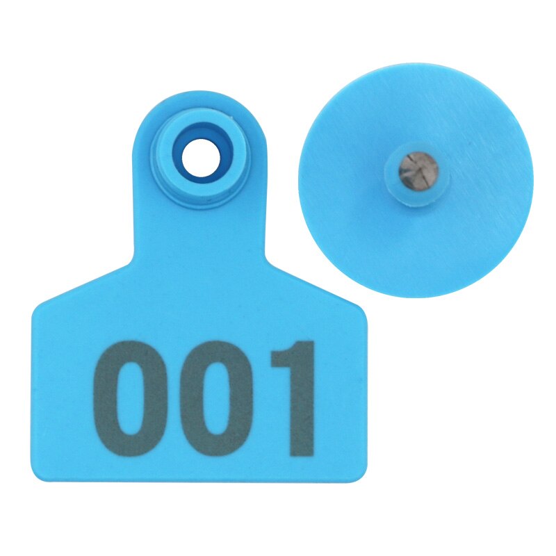 Etiquetas de oreja para ganado y cerdo, identificación Digital 1-100, 4 colores, Material Tpu de , herramientas de granja, 100 Uds.: Blue