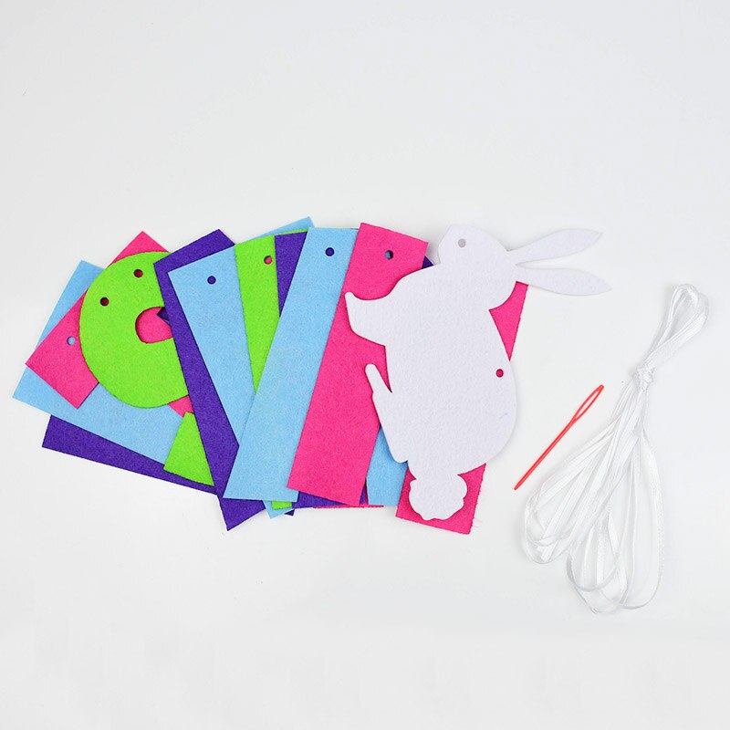 Multiple Styles Happy Easter Decor Banner Cute Easter Bunny Egg Paper Garland For Home Hanging Bunting Easter Day Party Supplies