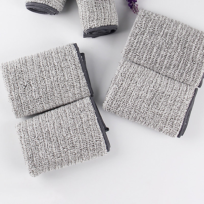 Paño de limpieza de microfibra de estilo japonés, toalla de limpieza gris, superabsorbente, multiusos, suministros de cocina, trapos de limpieza, 1 ud.