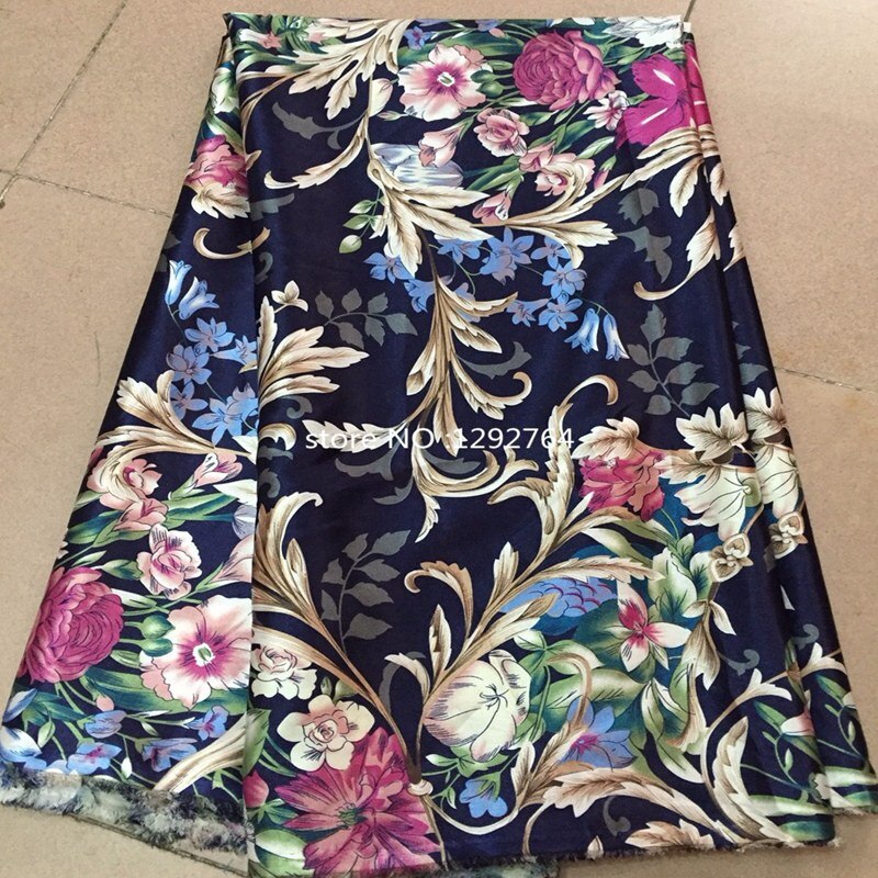 ! Tela de seda satinada africana, tejido de seda pura Charmeuse para coser 5 yardas/lote. TS5308, precio al por mayor