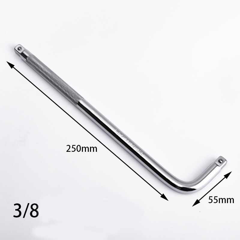 1/4 "3/8" 1/2 "unidad L, tipo Llave de tubo curvada, barra de conexión para destornillador de carraca, herramienta de reparación de automóviles, varilla de extensión curvada: 10mm
