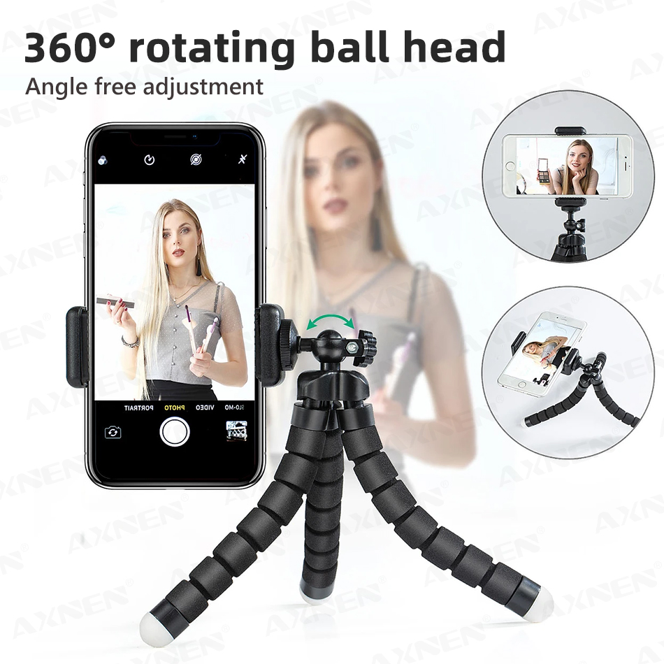 Statywy Statyw robić telefonu Uchwyt robić aparatu komórkowego Klip robić smartfona Monopod Stojak na ćwierć ośmiornica mini statyw, opcjonalny pilot bezprzewodowy