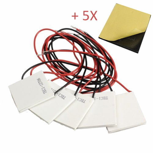 5PCS TEC1-12706 12V 60W Heatsink Thermoelectric Cooler Cooling Peltier Plate Module With Insulation Cotton Washer