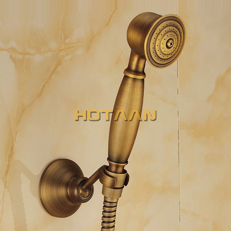 Antique Brass Hand shower sets solid brass hand shower +1.5M shower hose pipe