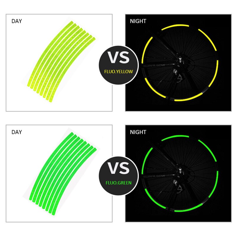 VOOFENG High Intensity Reflective Sticker for Bicycle Wheel Sticker Road Safety Self-Adhesive Backing