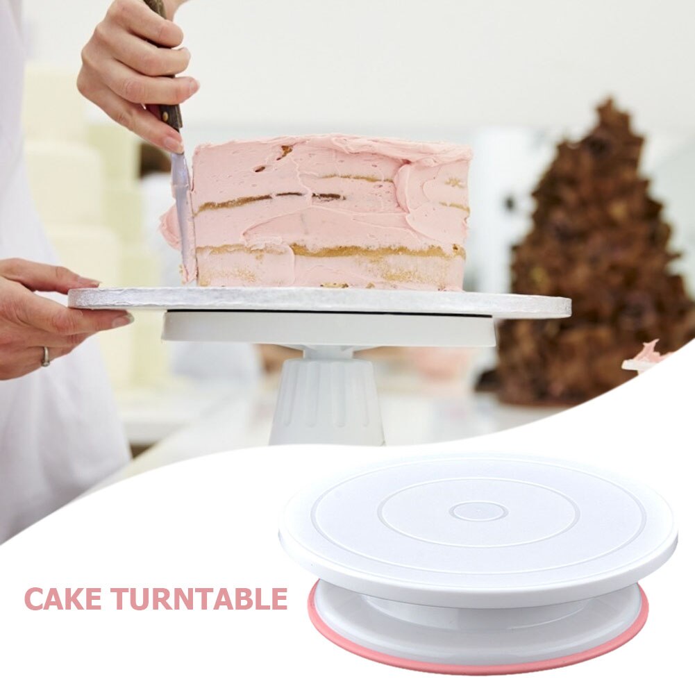 Baking Dishes Pastry Baking Tray Anti Slip Round Cake Stand Rotary Table DIY Pan Cake Plate Rotating Turntable