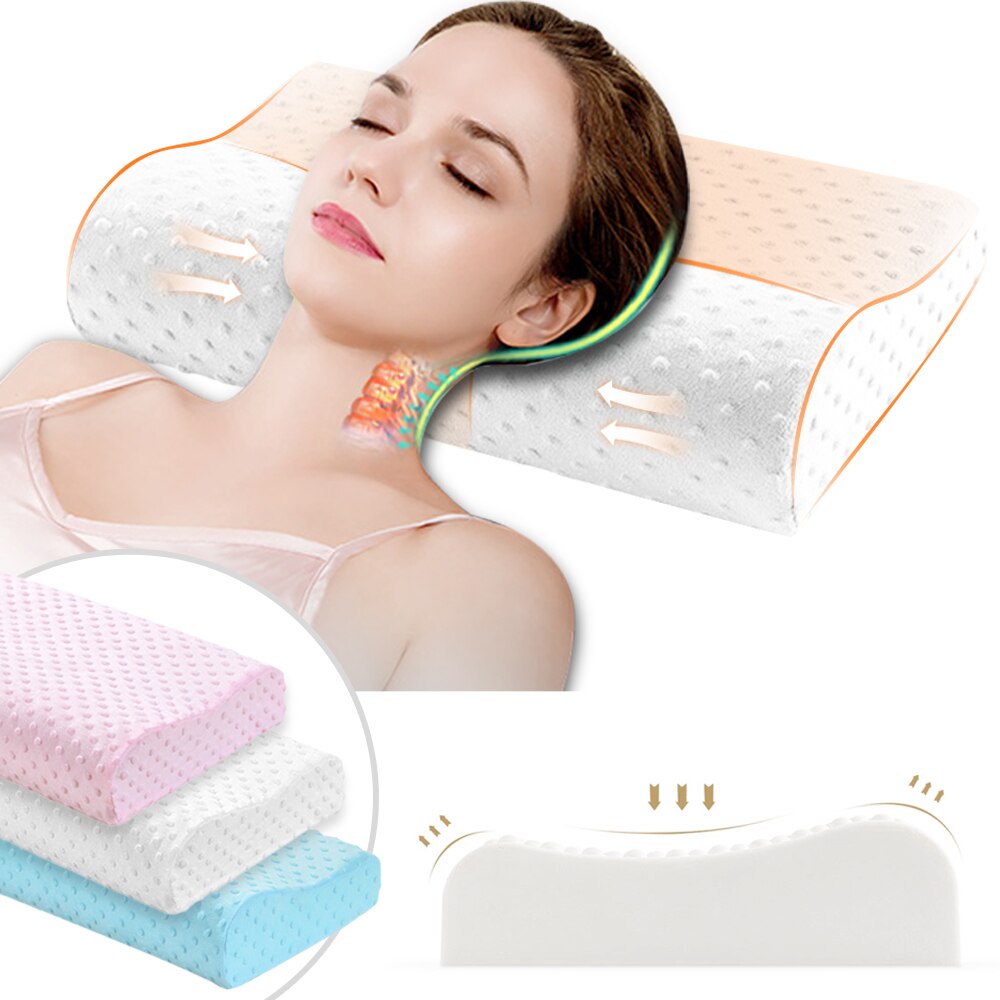 Foam Memory Pillow Orthopedic Pillow Latex Neck Pillow Fiber Slow Rebound Soft Pillow Massager Cervical Health Care Pillow