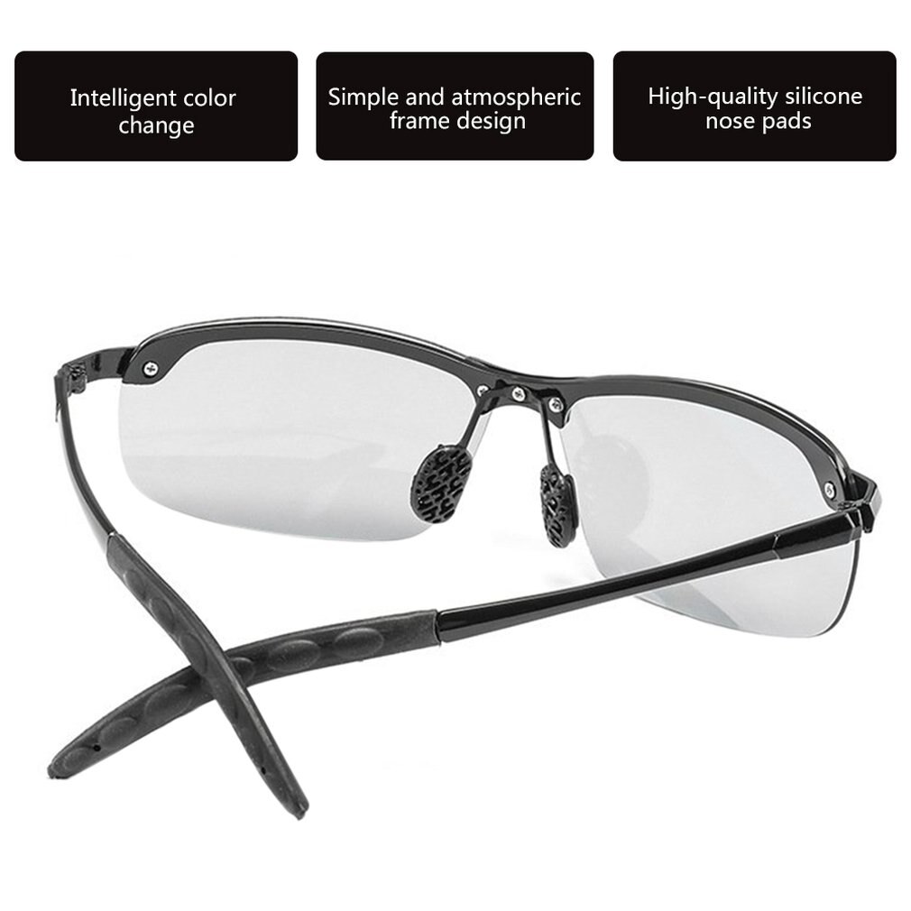 Classic Rijden Meekleurende Zonnebril Mannen Gepolariseerde Chameleon Verkleuring Zonnebril Voor Mannen Anti-Glare Goggles 3043