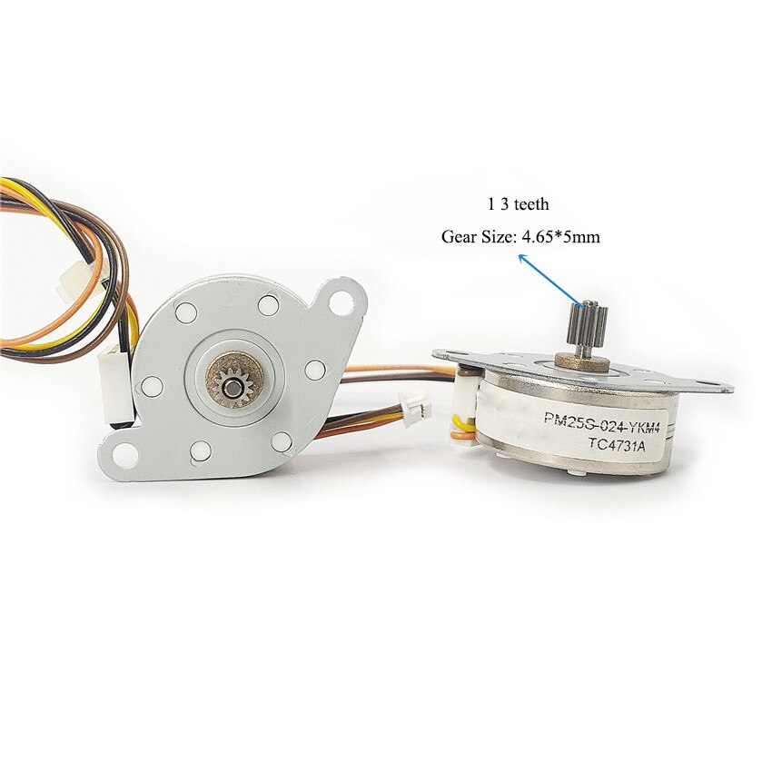 2 Phase 25 Stepper Motor Permanent Magnet PM25S-024 Motors Stepping Motor With 13 Gears For Home Sewing Machines Printer Scanner