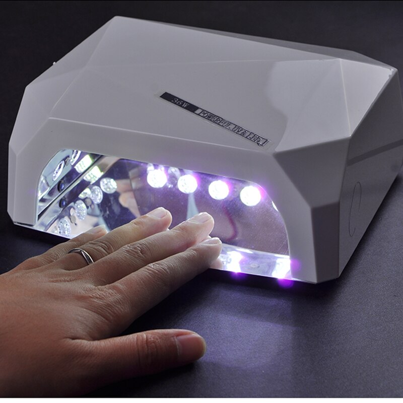Nageldroger in diamantvorm, led-uv-lamp, 36 w gelnagelmachines, droge nagels, nagellakbeschermingslamp voor manicure