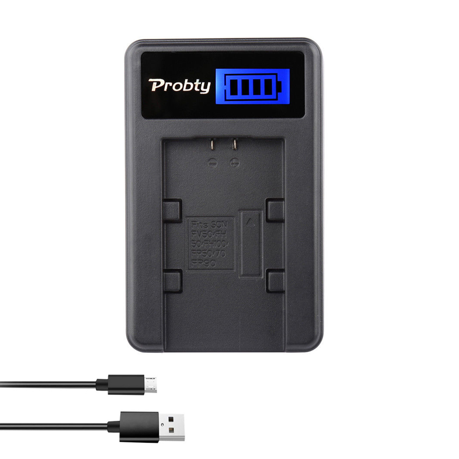 4650mAh NP FV100 NP-FV100 FV100 Batteries + LCD USB Charger for Sony NP-FV30 NP-FV50 NP-FV70 SX83E SX63E FDR-AX100E AX100E: black