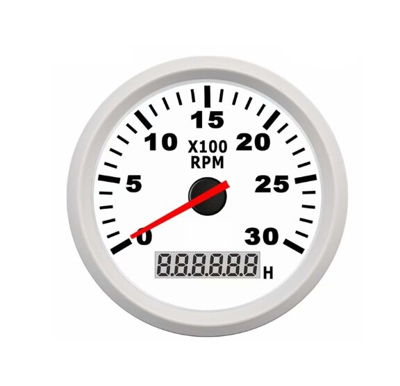 12V/24V Boat Tachometer 3-8K RPM With LCD Hour meter Car Tachometer for diesels Red Backlight Truck Marine Tacho Meter Indicator: WW 0-3KRPM