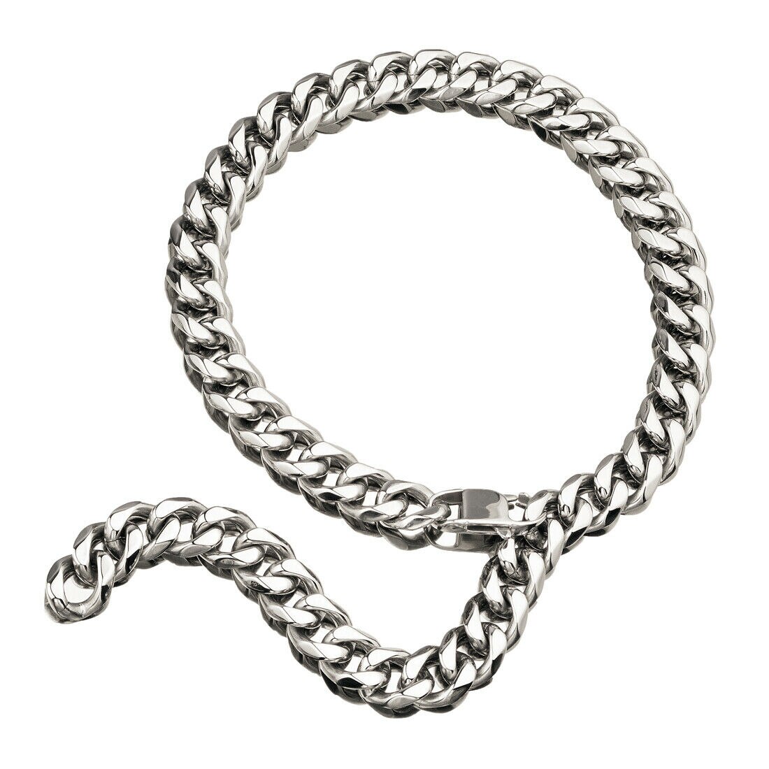 15mm/19mm hip-hop-halsketten aus edelstahl, kubanische gliederketten, rock-schmuck