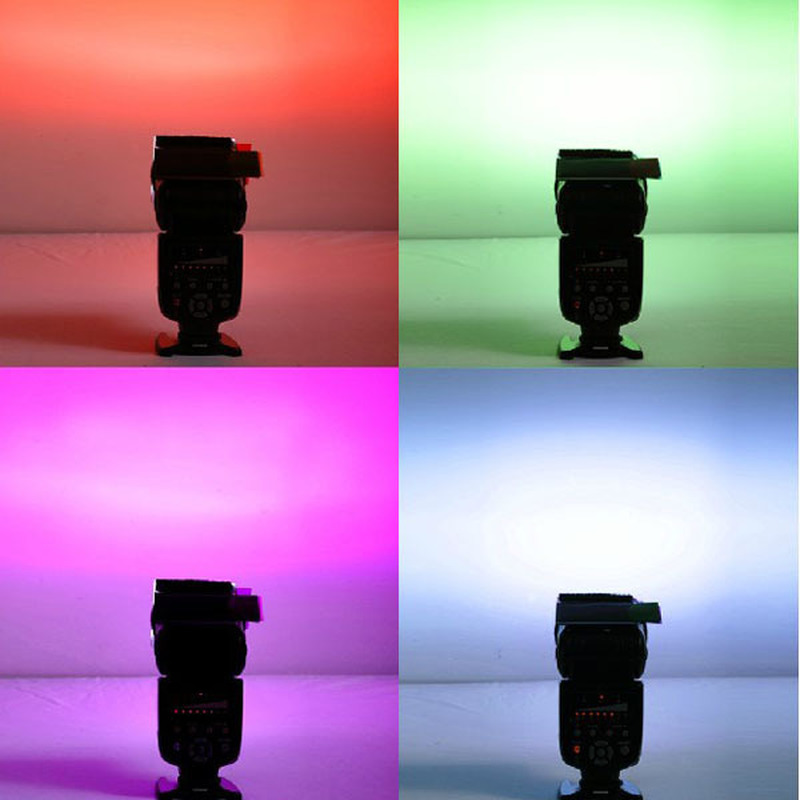 Difusor de Flash con filtro de Gel, 12 colores, caja suave, filtro de iluminación de estudio para cámara Z17, difusores de rejilla de nido de abeja