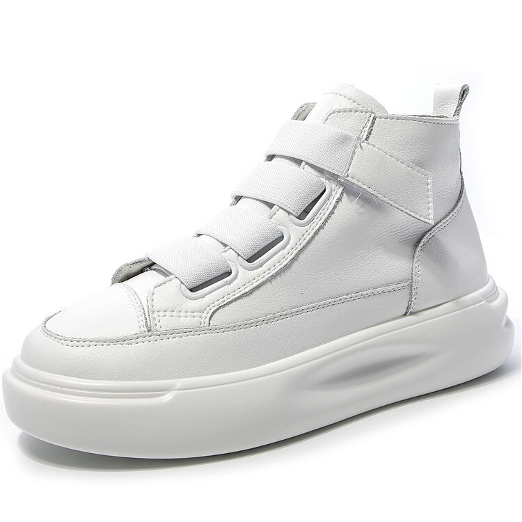 Women's Shoes Flats Velcro Soft Women's Shoes High Top zapatos de mujer chaussures femme women shoes Z12-16: White / 6