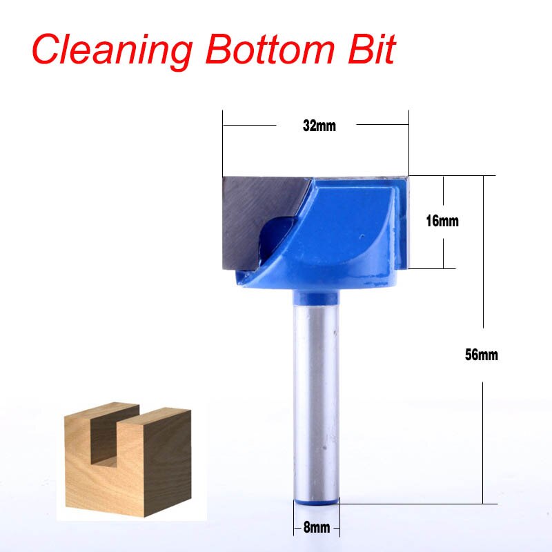 1pcs 8mm Shank Cleaning Bottom Engraving Bit Solid Carbide Router Bits Woodworking Tools CNC Milling Cutter Endmill for Wood: 8x32