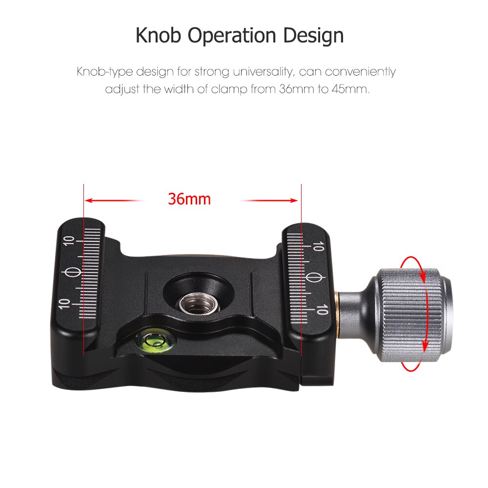 Aluminium Quick Release Clamp Screw Mount Bubble Level for Ballhead Tripods Camera Accessories for Arca Swiss