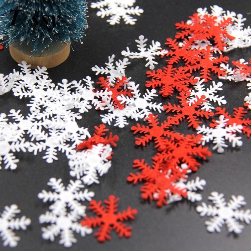 100 stk snefnug konfetti ornament juledekoration til hjemmefødselsdag vinterfest xmas indretning diy drysser bordforsyninger