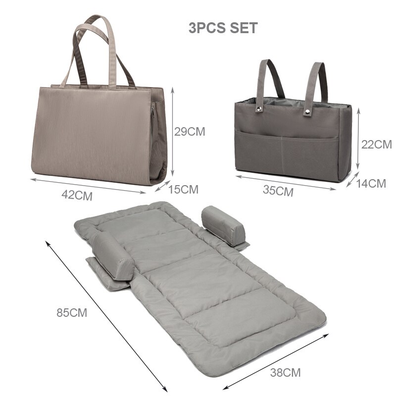 3 stücke einstellen Baby Windel Tasche Kleinkind Faltbare Krippe Reise Bett Tragbaren Bett-in-Bett Wiege Nest Matratze tasche Totes Mutter Taschen Hobos